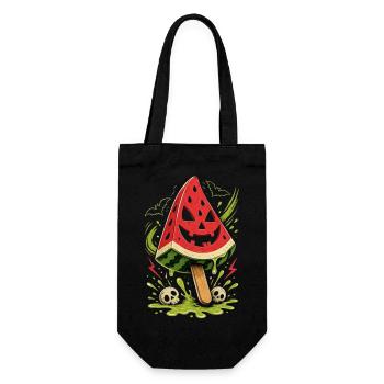 Halloween Sommer Melone - Geschenkbeutel für Flaschen - Schwarz - Vorne