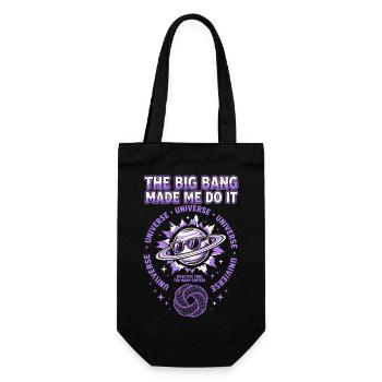 The Big Bang Made Me Do It - Geschenkbeutel für Flaschen - Schwarz - Vorne