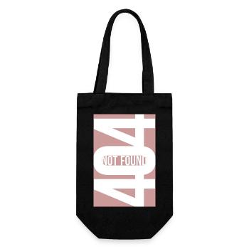 404 Not Found - Dusty Rose - Geschenkbeutel für Flaschen - Schwarz - Vorne
