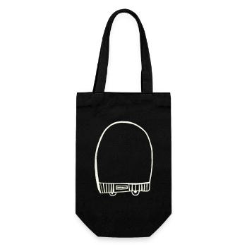 White cap - Gift Bag for Bottles - black - Front
