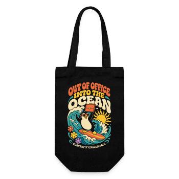 Pingouin en vacances – Hors du pouvoir - Sac à bouteille - noir - Devant