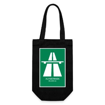 Autostrada Milano A4 Vintage Poster - Geschenkbeutel für Flaschen - Schwarz - Vorne