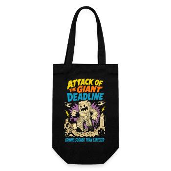 Attack of the gigantic deadline - Gift Bag for Bottles - black - Front
