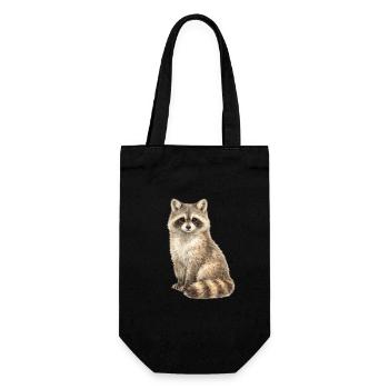 Raccoon in the dream forest - Gift Bag for Bottles - black - Front