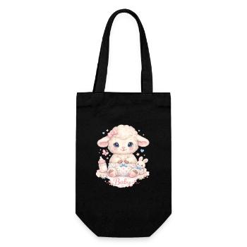 Baby sheep - Gift Bag for Bottles - black - Front