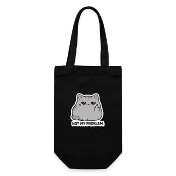Autocollant pour chat ce n’est pas mon problème - Sac à bouteille - noir - Devant