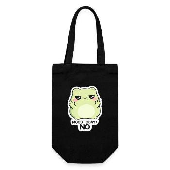 Mood Today: No – Green Kawaii Creature - Gift Bag for Bottles - black - Front
