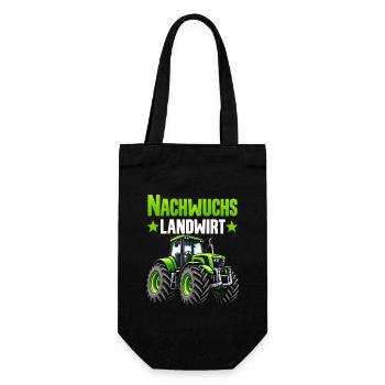 Nachwuchs Landwirt Bauer Traktor - Geschenkbeutel für Flaschen - Schwarz - Vorne