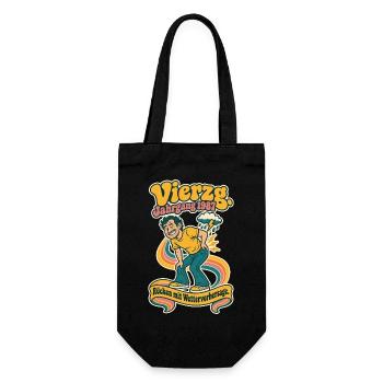 Vierzg Jahrgang 1987 Rücken - Geschenkbeutel für Flaschen - Schwarz - Vorne