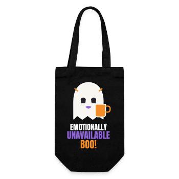 Emotionally Unavailable Boo Funny Ghost - Geschenkbeutel für Flaschen - Schwarz - Vorne