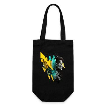 cyber punk No103 - Geschenkbeutel für Flaschen - Schwarz - Vorne