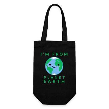 Planet Earth - Gift Bag for Bottles - black - Front