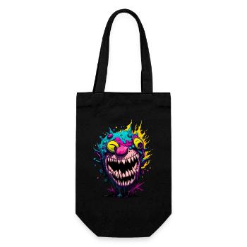 Bunter cooler Zombie - Geschenkbeutel für Flaschen - Schwarz - Vorne
