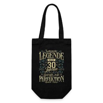 30 Geburtstag Lebende Legende seit 30 Jahren - Geschenkbeutel für Flaschen - Schwarz - Vorne