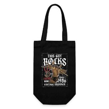 1986 Vintage Drum Drummer Anniversaire - Sac à bouteille - noir - Devant
