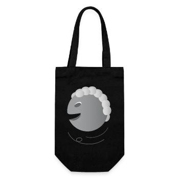 Gesicht Freude Lachen Leben Geschenk - Geschenkbeutel für Flaschen - Schwarz - Vorne