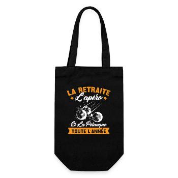 La retraite l'apéro et la pétanque toute l'année - Sac à bouteille - noir - Devant