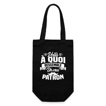 Voilà à quoi ressemble un vrai patron - Sac à bouteille - noir - Devant