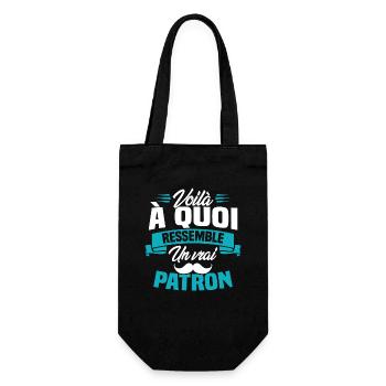 Voilà à quoi ressemble un vrai patron - Sac à bouteille - noir - Devant