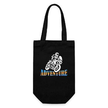 Biker Adventure Tours Motorcycle Shirt Gift - Gift Bag for Bottles - black - Front