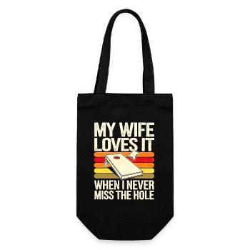 Humour Homme Joueur De Cornhole - Sac à bouteille - noir - Devant