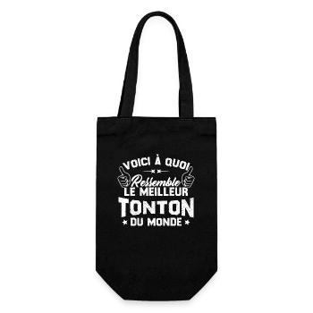 Voici à Quoi Ressemble Le meilleur Tonton du Monde - Sac à bouteille - noir - Devant