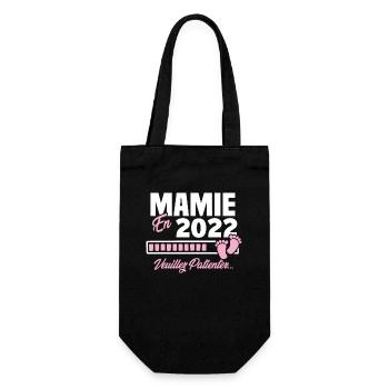 Mamie en 2022 / Cadeau future mamie 2022 - Sac à bouteille - noir - Devant