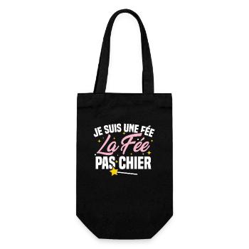 Je suis une fée la fée pas chier - Sac à bouteille - noir - Devant