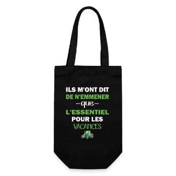 Ils m'ont dit d'emmener l'essentiel agriculteur - Sac à bouteille - noir - Devant