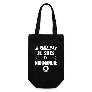 Je peux pas je suis en normandie maillot t-shirt - Sac à bouteille - noir - Devant