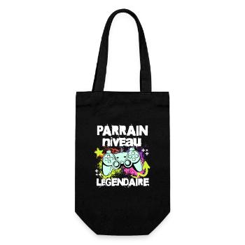 Parrain niveau légendaire t-shirt gamer cadeau - Sac à bouteille - noir - Devant