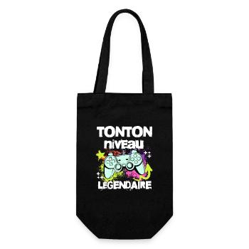 Tonton niveau légendaire t-shirt gamer humour - Sac à bouteille - noir - Devant