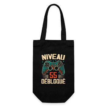 1969 55th Anniversary Gifts, 55th Anniversary Adventure - Gift Bag for Bottles - black - Front