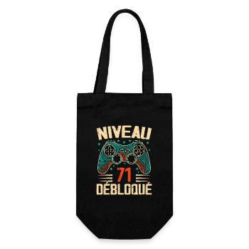 1953 71st Birthday Gifts, 71 Year Adventure - Gift Bag for Bottles - black - Front