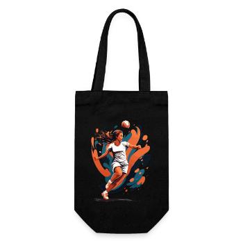 Handballerin Streetwear Ikonischer Style - Geschenkbeutel für Flaschen - Schwarz - Vorne