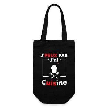 Ich kann nicht kochen - Geschenkbeutel für Flaschen - Schwarz - Vorne