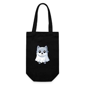 Wolf Halloween Comic Ghost - Gift Bag for Bottles - black - Front