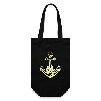 Anchor Gold Harbour - Gift Bag for Bottles - black - Front