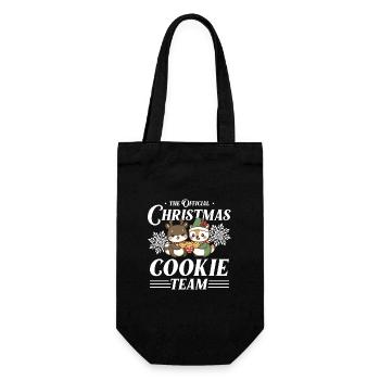 Biscuits de Noël Équipe de cuisson drôle - Sac à bouteille - noir - Devant