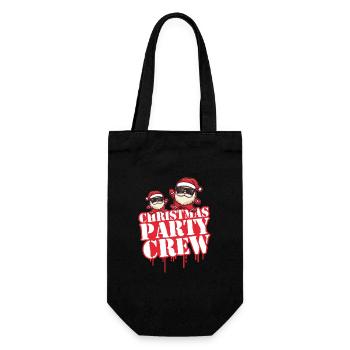 Christmas Party Crew X-Mas - Gift Bag for Bottles - black - Front