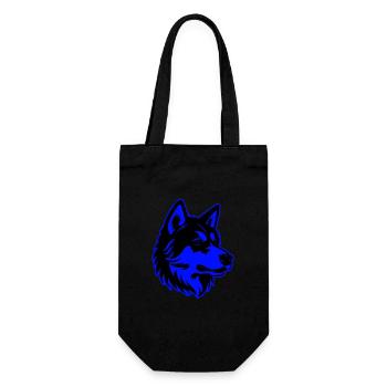 Akita Hund Tier Porträt - Geschenkbeutel für Flaschen - Schwarz - Vorne