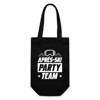 Apres Ski Party Team - Geschenkbeutel für Flaschen - Schwarz - Vorne