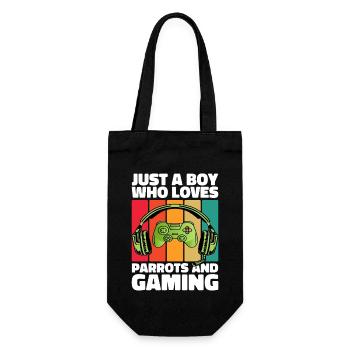 Gamer & Perroquets : Jeux Vidéo & Aventure Colorée - Sac à bouteille - noir - Devant