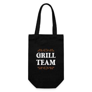 Grill Crew - Geschenkbeutel für Flaschen - Schwarz - Vorne