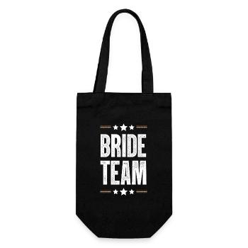 Bride Team - Gift Bag for Bottles - black - Front