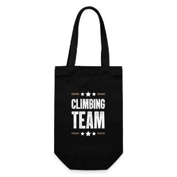 Climbing Team - Geschenkbeutel für Flaschen - Schwarz - Vorne