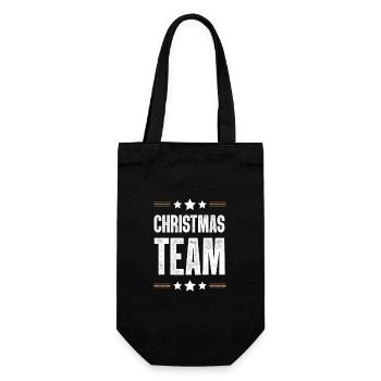 Christmas Team - Gift Bag for Bottles - black - Front