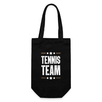 Tennis Team - Geschenkbeutel für Flaschen - Schwarz - Vorne