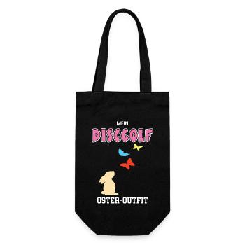 Discgolf Ostern Discgolfer Spielerin Oster Outfit - Geschenkbeutel für Flaschen - Schwarz - Vorne