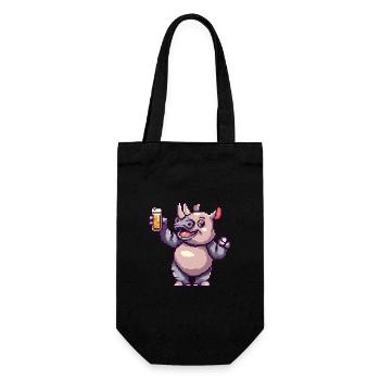 Bière Rhino Pixel - Sac à bouteille - noir - Devant